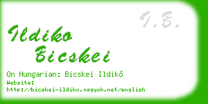ildiko bicskei business card