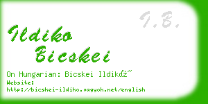 ildiko bicskei business card